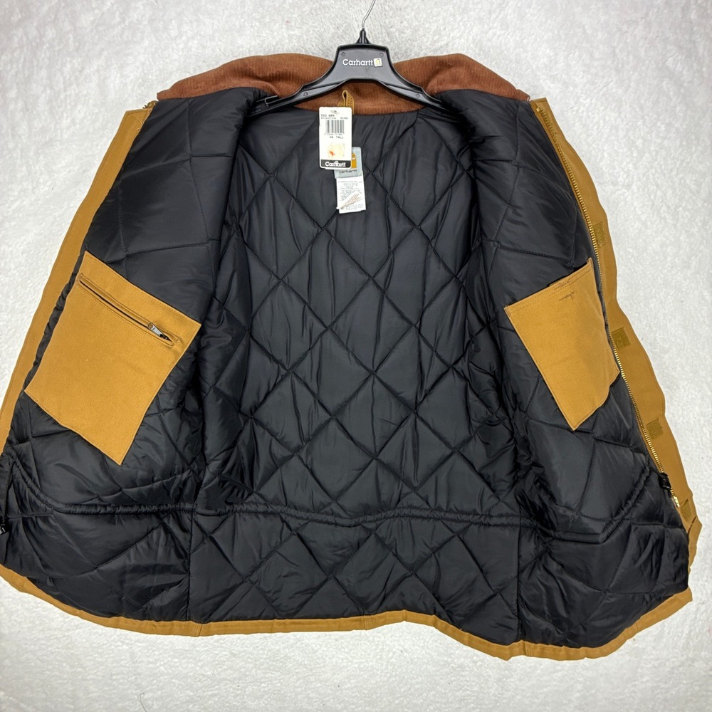 Carhartt Tan Field Jacket with Brown Collar - Picture 3 of 11